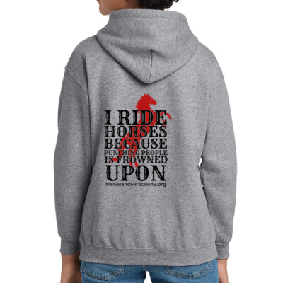 Youth - I Ride Horses Pullover Hoodie  Thumbnail