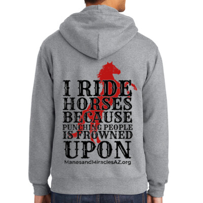 Adult - I Ride Horses Zip Hoodie Thumbnail